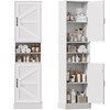 67" H Tall Bathroom Storage Cabinet with 2 Barn Doors