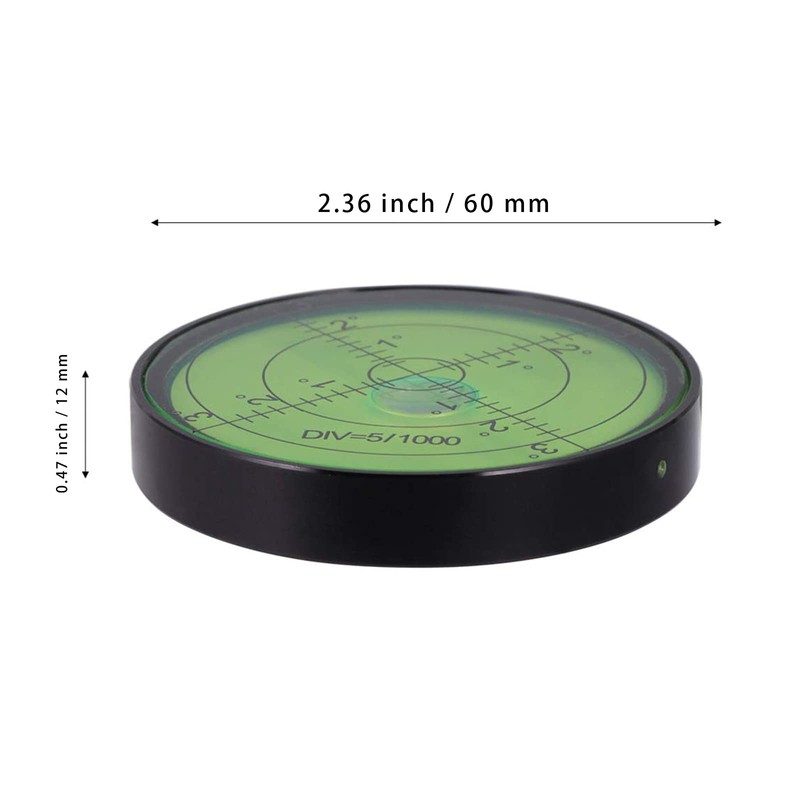 Aluminium High Precision Horizontal Leveler Bubble Level Tool Circle Round