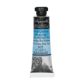 Sennelier French Artists' Watercolor, 10ml, Cerulean Blue Red Shade S4