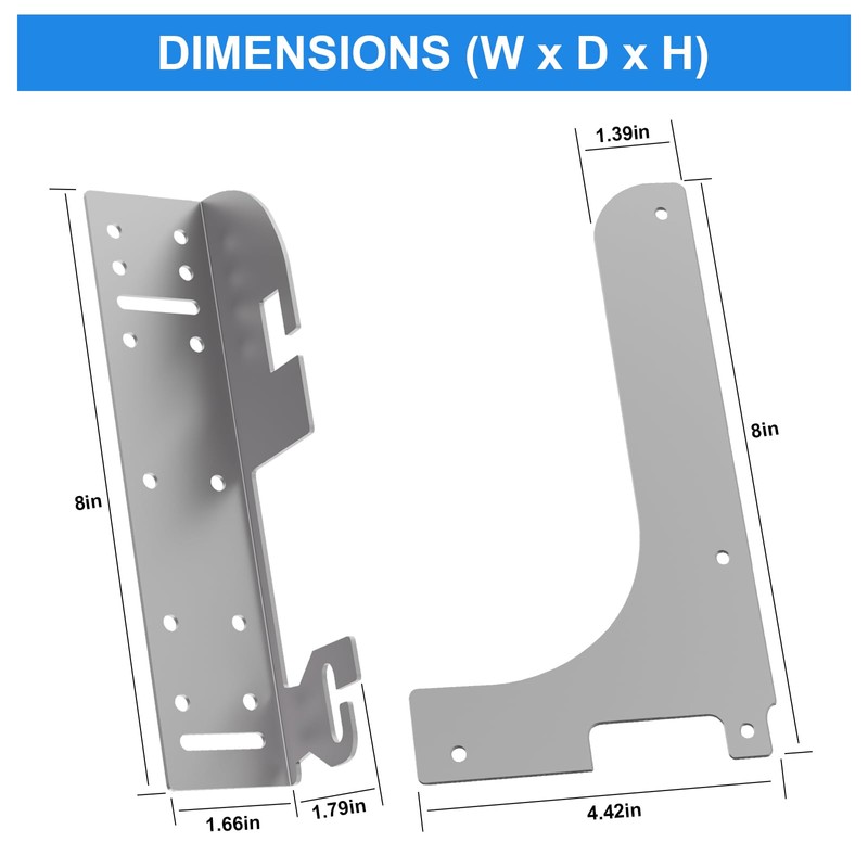 Demimy Cabinet Door Mount Kit for Pull-Out Trash Cans, Organizers