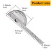 Stainless Steel Protractor 0-180 Degrees, Woodworking Ruler Angle Finder, Metal