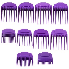Magnetic Clipper Guards Guide Comb 10PCS Fit For Andis Master Trimmer Clipper MBA, MBX, MC-2, ML, MA-1, RACA, PM-1, PM-2, PM-3, PM-4, PM-5, Lengths 1/16" to 1" (Purple)