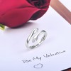 ACJFA Hug Rings for Women Sterling Silver Adjustable Ring for