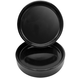 Lwnknot Plant Saucer Pot Tray Planter Saucers 2Pack,Planter Water Drip Trays for Plant Saucers Indoors, Thick Durable Sturdy Flower Pot Saucers for Glazing Pots Base (4.7 Inch-Black)