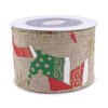 VATIN Stocking & Snowflake Christmas Wired Ribbon, 2.5" x10 Yd