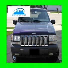 312 Motoring fits 1993-1998 Jeep Grand Cherokee Chrome Trim for Grill Grille 1994 1995 1996 1997 93 94 95 96 97 98