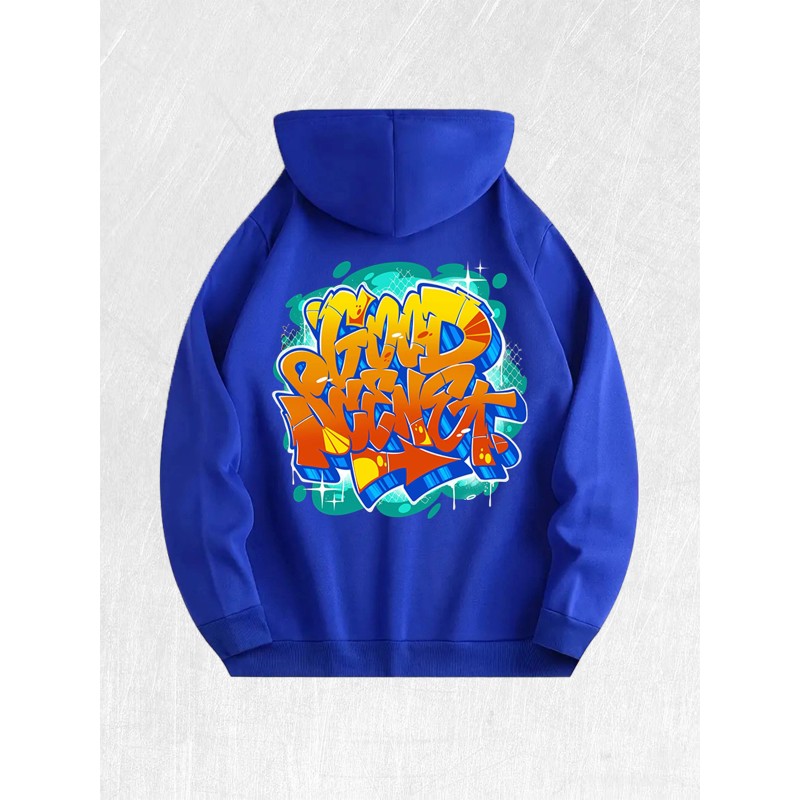 GOOD VIBES Graffiti Hoodie 100% Cotton US Warehouse 7 ColorsColor: