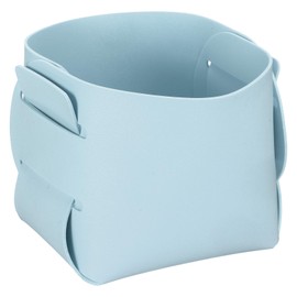 uxcell Valet Tray Organizer, PU Leather Desktop Storage Organizer Box Tray Entryway Table Bedside Nightstand Catchall Vanity Tray for Jewelry Key Coin Watch Wallet (Azure)