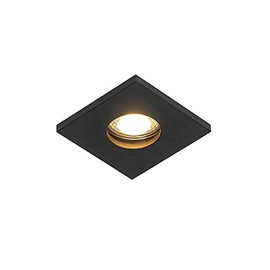 Qazqa - Modern Bathroom I Bathroom Outdoor Recessed Spot Black - Doku I Outdoor Lighting - Aluminium Square - LED Suitable for GU10