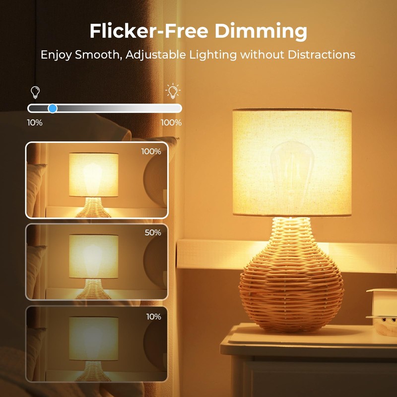GvvooHome Dimmable LED Edison Bulbs, 2700K Warm White, 6W Equivalent