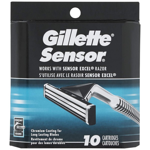 Gillette Sensor Men's Razor Blades – 10 Refills