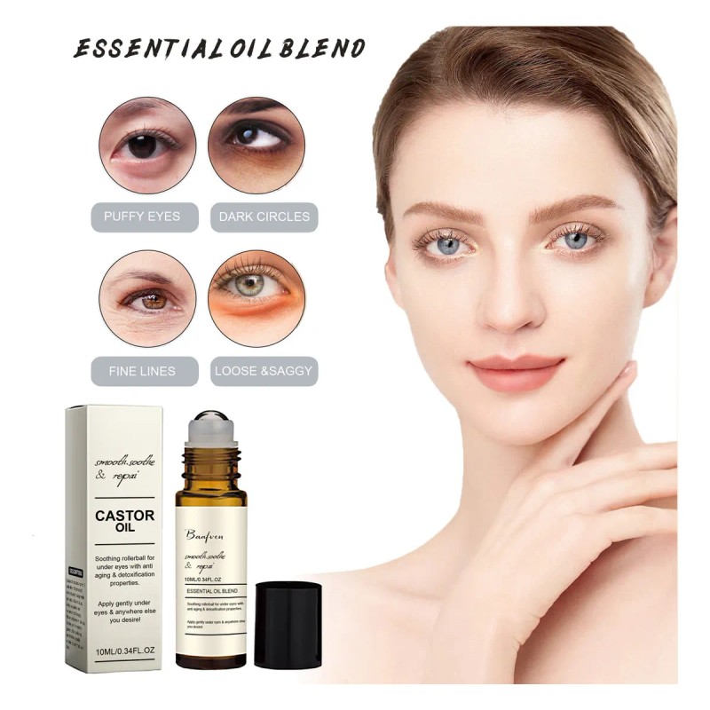 Esencias Reafirmantes Para Ojos Con Aceite De Ricino, Hidrat