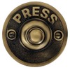 PRESS Retro Push Button Doorbell in Brass (Highlighted Bronze)
