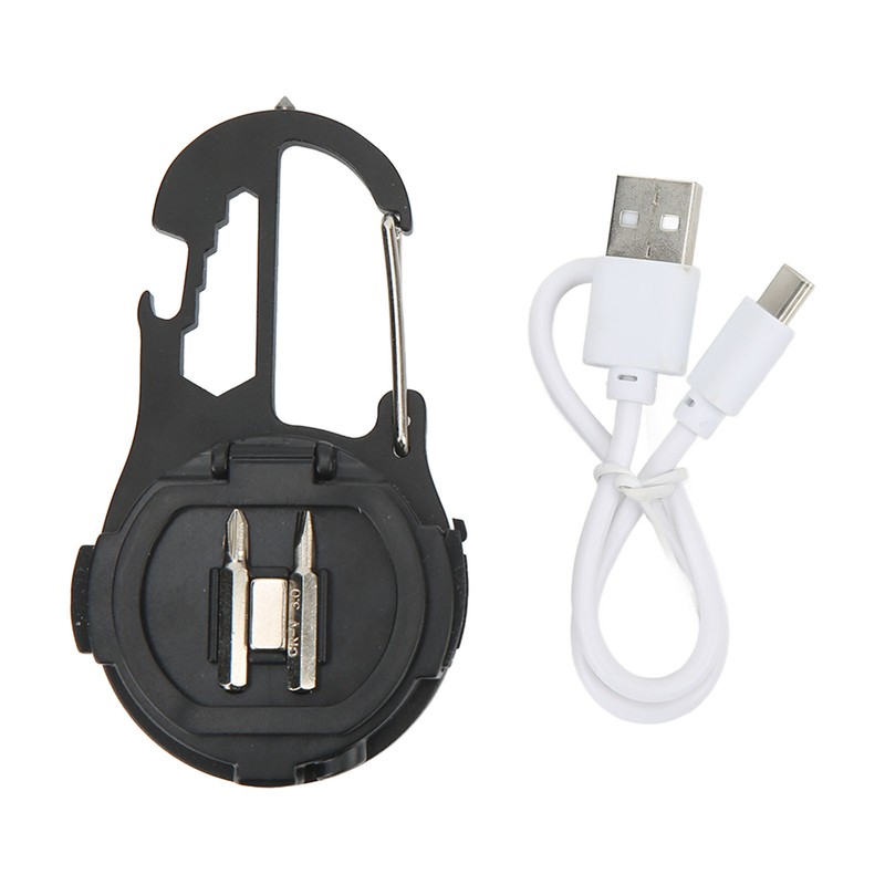 Mini Keychain Light USB Dual Light Source Keychain Flashlight Magnetic