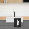 Azeeda 'Cat on Hind Legs Silhouette' Black Cotton Tea Towel/Dish