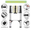DEZEX Telescoping Ladders 10.5 FT Aluminum Ladder - One-Button Retraction