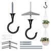 Evsteluo 2 Sets Large Swag Hooks for Ceiling - Heavy