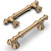 Amerdeco 10 Pack Champagne Bronze Cabinet Pulls 3 Inch(76mm) Hole
