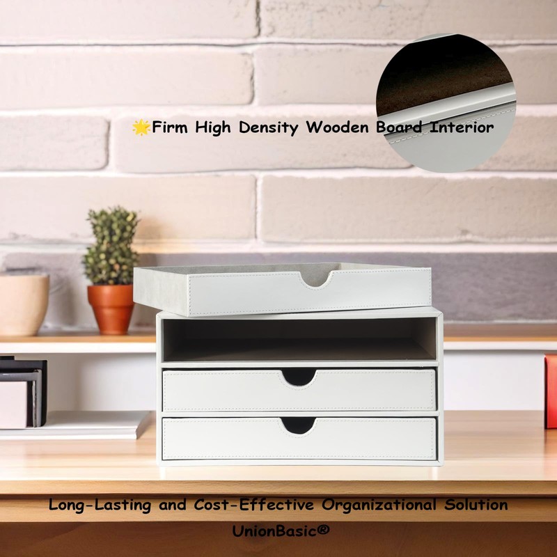 UnionBasic Document Organizer, 3-Drawer File Cabinet Document Storage Box, Office