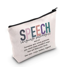 POFULL Speech Language Pathologist Gifts Speech Therapy SLP Cosmetic Bag SLP Grad Gift (Speech Language Pathologist Cosmetic Bag)