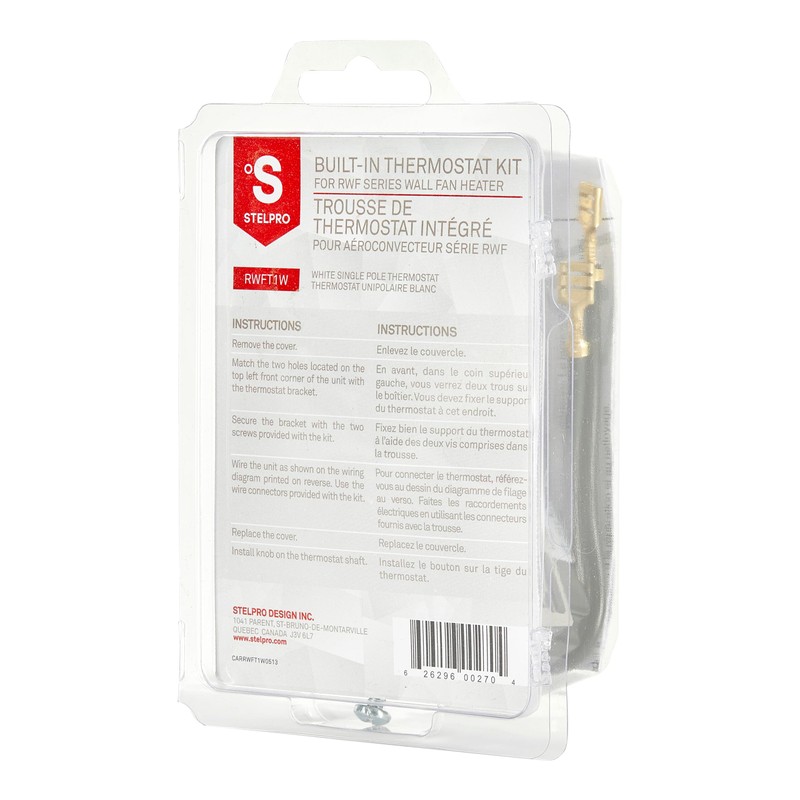 Stelpro RWFT1W Tamper Proof Thermostat White 1 Pole for ARWF