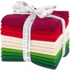 Robert Kaufman Kona Cotton Solids Holiday Fat Quarter Bundle 12