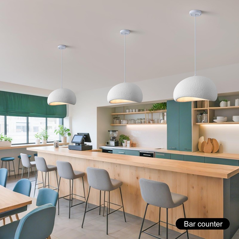 BESTWEST 15.7 inch Wabi Sabi Pendant Light for Dining Room