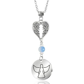 Rear View Mirror Accessories, Guardian Angel Car Charm, Christian Jewelry Hanging Ornament for Women, Teens, and Friends, Car Rear View Mirror Hanging Accessories(Psalm 91:11)