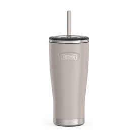ICON SERIES BY THERMOS Stainless Steel Cold Tumbler with Straw, 24 Ounce, Sandstone