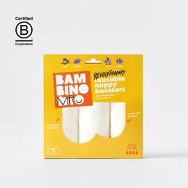 Bambino Mio, Revolutionary Reusable Nappy Booster - Daily Boost - Pack of 3 Soft Nappy Inserts for Extra Absorbency