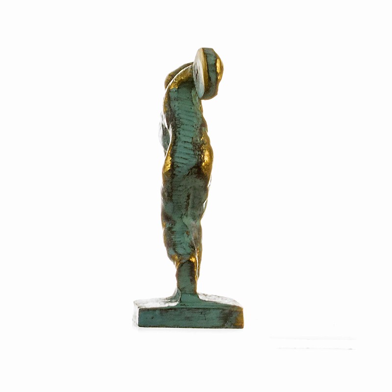 Disc Launcher Olympia Statue Discobolus Greco-Roman Miniature 100% Bronze