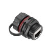 sourcing map RJ45 Panel Mount Coupler, IP68 Shielded Industrial Panel