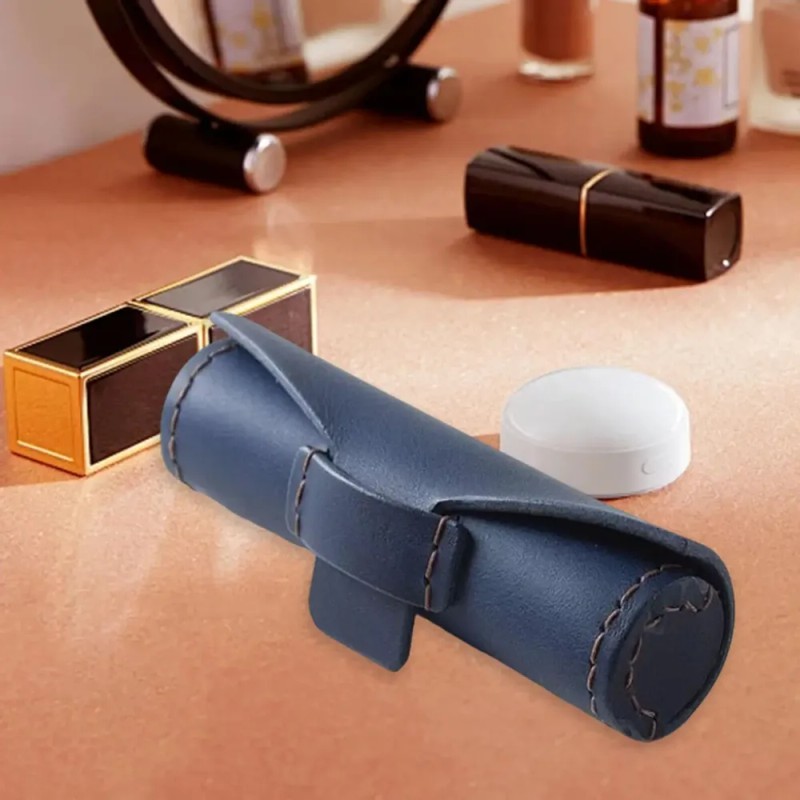 Mini Bolso Para Labial Estuche Porta Labiales Funda Azul