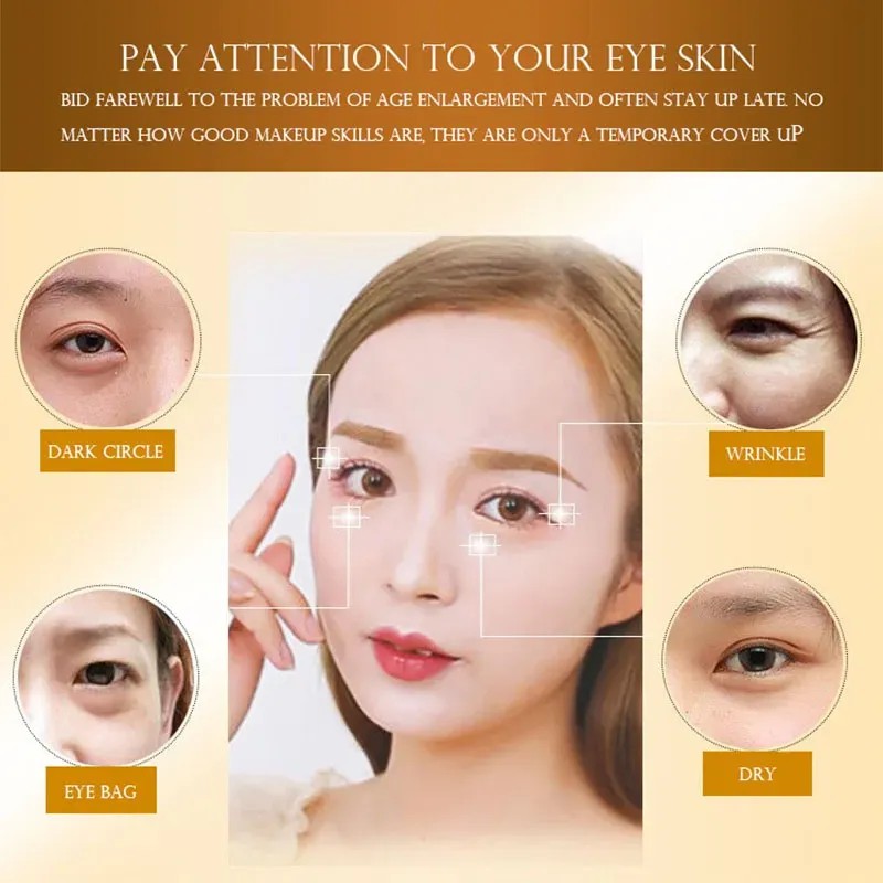 50 Pares De Parches Para Ojos Crystal Gold Que Eliminan