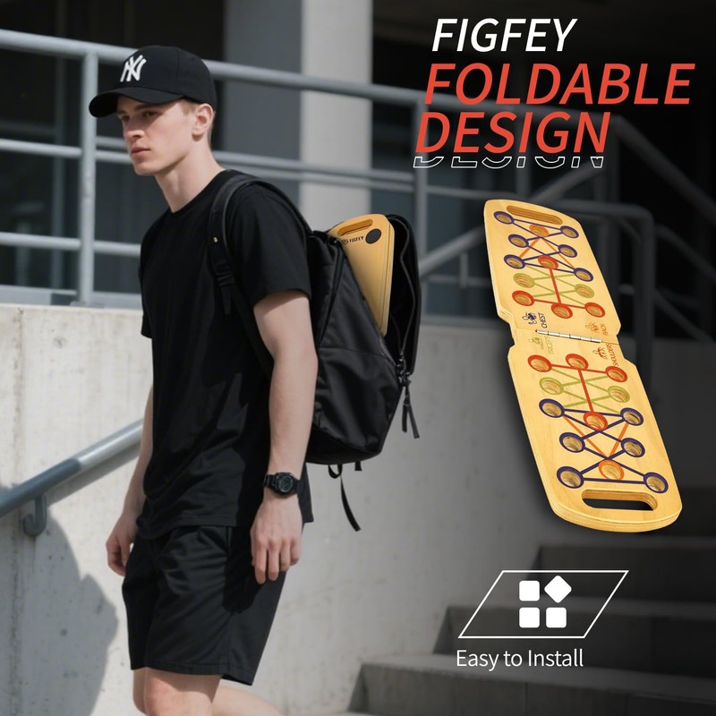 Wooden Portable Push up board, foldable fitness strength training pushup
