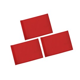 KINGTOP Golf Flag 20x14 Inch - Plain Red, 420D Nylon, Tube Inserted - Standard Putting Green Flags for Driving Range, Backyard Practice, Golf Courses, Country Club, 3-Pack