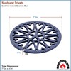 Achla Designs Minuteman International C-33BL 7-Inch Sunburst, Cast Iron Trivet