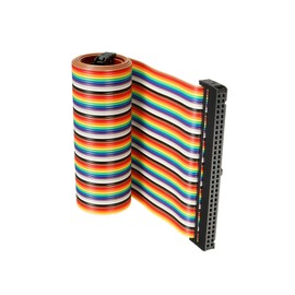DMiotech 3 Pack 64 Pins IDC Flat Ribbon Cable 48 cm Length 2.54 mm Distance Jumper Wires for Electronic Projects Type C
