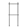 Industrial Pipe Clothes Rack, 2 Tier Clothing Rack with Shelves,