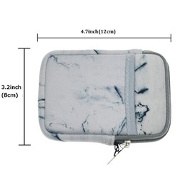 Orchidtent 2 x Black + White Soft Neoprene Portable Hard Drive Case for Toshiba HDTB410EK3AA/Seagate 1TB (STEA1000400) and Most Other Models