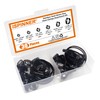 ISPINNER 30pcs Black Hose Clamps 6-51mm(1/4"-2") Adjustable Range 304 Stainless