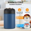 Geltais 2Pcs Thermo Food Flask, Double Walled Vacuum Soup Flask,