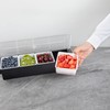 Restaurantware Bar Lux 1.6 Pint White Plastic Condiment Caddy Insert,