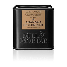 Mill & Mortar Genuine Ceylon Cinnamon from Sri Lanka Whole and Ground - Organic - 45 g