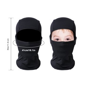 Balaclava for Men and Women Fleece Balaclava Ski Mask Windproof Black Face Mask Winter Warm Face Hood Multifunctional Balaclava Neck Warmer for Motorcycle Ski Bicycle, Children