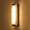14.2in Alabaster Wall Sconce Hardwired, Large Vertical Natural Marble Wall