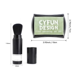 OTCRAFT 3Pcs /Set Embossing Ink Pad Transparent Stamp Inkpad Set with Embossing Powder Tool Applicatorfor DIY Planner Scrapbook Card Making DIY Transparent Stamp Cling Seal Scrapbook StampCraft