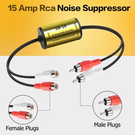 YAODHAOD Ground Loop Isolator, Amplifier Noise Filter for Car Audio & Home Stereo,Feedback Loop Isolator,Stereo Noise Suppressor Reducer Alternator