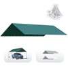 Quictent Carports Replacement Tarp Canopy Top Cover with Bungees Balls,