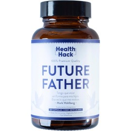 Health Hack Future Father | Apoyo para Hombres que Planean Ser Padres | Con CoQ10, L-Carnitina, Vitamina C & E, Zinc, Selenio, NAC, Extracto de Ginseng, L-Arginina, Vitamina B9